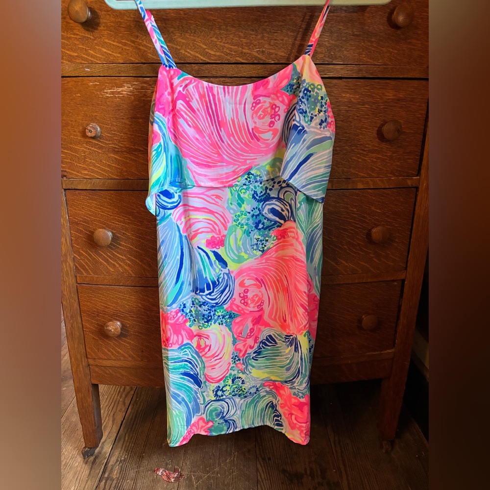 Lilly Pulitzer Vibrant Pink and Blue Dress